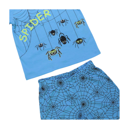 Pijama Curto Masculino Estampa Spider Brilha no Escuro 22295 - Rollu 