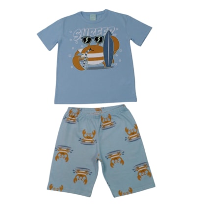 Pijama Curto Masculino Estampa Surfer 1001975 - Kyly
