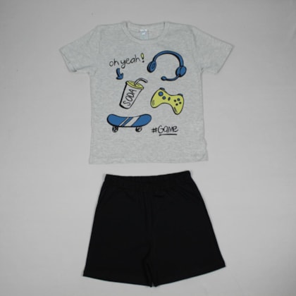 Pijama Curto Masculino Estampado Game 5186 - BconB
