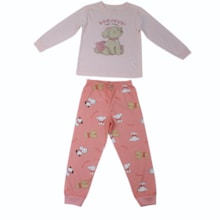 Pijama Feminino Malha Longo Estampa Cachorra Brilha No Escuro 27269 - Brandili