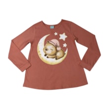 Pijama Longo Feminino Estampa  Capivara Brilha no Escuro 1001643 - Kyly