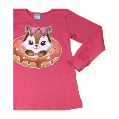 Pijama Longo Feminino Estampa Donut Brilha npo Escuro 1001637 - Kyly
