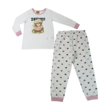 Pijama Longo Feminino Estampa Dreams Brilha no Escuro 26501 - Rollu