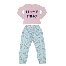 Pijama Longo Feminino Estampado Dinossauros 4027 - Pitiluka