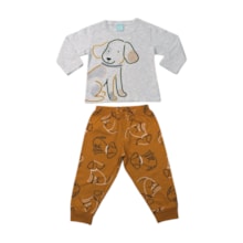 Pijama Longo Masculino Estampa Cachorro Brilha no Escuro 1001648 - Kyly