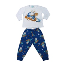 Pijama Longo Masculino Estampa Coelho Brilha no Escuro 1001649 - Kyly
