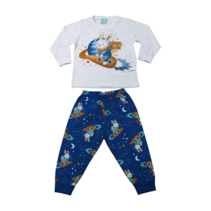 Pijama Longo Masculino Estampa Coelho Brilha no Escuro 1001649 - Kyly