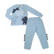 Pijama Longo Masculino Estampa  Dino Brilha no Escuro 26511 - Rollu