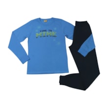 Pijama Longo Masculino Estampa Mine Brilha no Escuro 26512 - Rollu