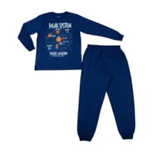 Pijama Longo Masculino Estampa Space Brilha no Escuro 9320 - Bicho Bagunça