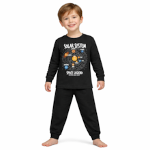 Pijama Longo Masculino Estampa Space Brilha no Escuro 9320 - Bicho Bagunça