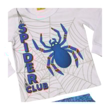 Pijama Longo Masculino Estampa Spider Brilha no Escuro 26513 - Rollu