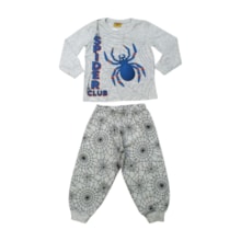 Pijama Longo Masculino Estampa Spider Brilha no Escuro 26513 - Rollu