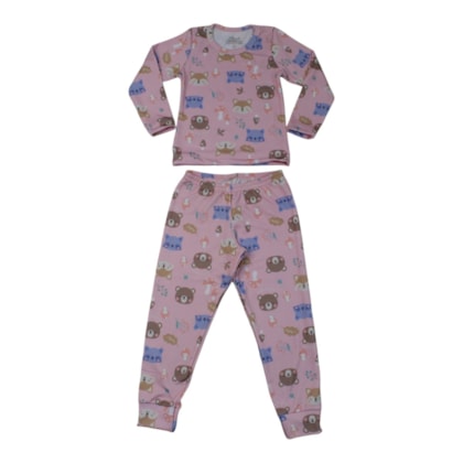 Pijama Longo Térmico Estampado Bichos 7333 - Bicho Bagunça