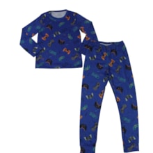 Pijama Longo Térmico Masculino Estampado Game 7336 - Bicho Bagunça