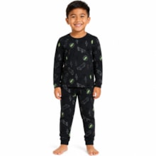 Pijama Longo Térmico Masculino Estampado Skate 7336 - Bicho Bagunça