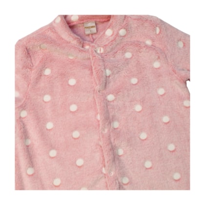Pijama Macacão Pelúcia Feminino Bolas Brilha no Escuro 8773 - Pokotinha