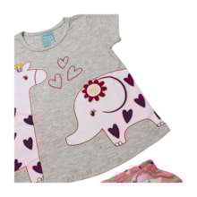 Pijama Malha Curto Feminino Estampa Bichos 1001141 - Kyly 