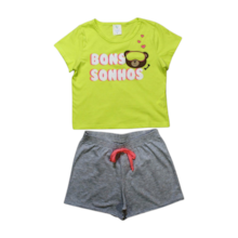 Pijama Malha Curto Feminino Estampa Bons Sonhos 6695 - BconB