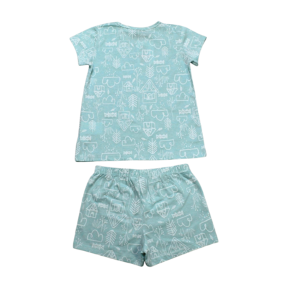 Pijama Malha Curto Feminino Estampa Coração Brilha no Escuro 22194 - Rollu 