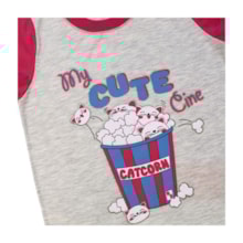 Pijama Malha Curto Feminino Estampa Cute Brilha no Escuro 43799 - Boca Grande