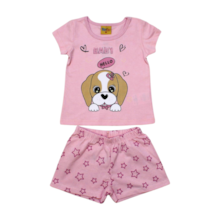 Pijama Malha Curto Feminino Estampa Dog 21195 - Rollu 