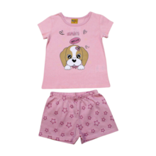 Pijama Malha Curto Feminino Estampa Dog 21195 - Rollu 