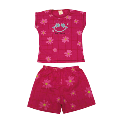 Pijama Malha Curto Feminino Estampa Flores Brilha no Escuro 00020 - Angerô 