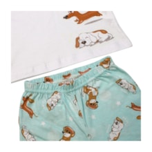 Pijama Malha Curto Masculino Estampa Cachorro Brilha no Escuro 11962 - Kaiani