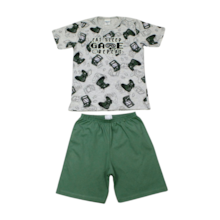 Pijama Malha Curto Masculino Estampa Controle Brilha no Escuro 00031 - Angerô    