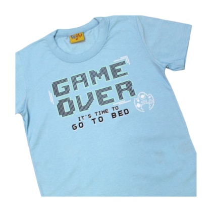 Pijama Malha Curto Masculino Estampa Game Brilha no Escuro 25293 - Rollu