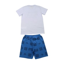 Pijama Malha Curto Masculino Estampa Game Brilha no Escuro 25293 - Rollu