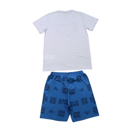 Pijama Malha Curto Masculino Estampa Game Brilha no Escuro 25293 - Rollu