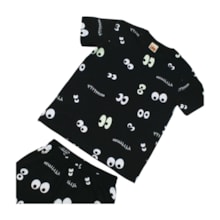 Pijama Malha Curto Masculino Estampa Olhos Brilha no Escuro 9361 - Livy