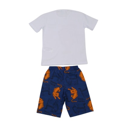 Pijama Malha Curto Masculino Estampa Tigre 1001154 - Kyly 