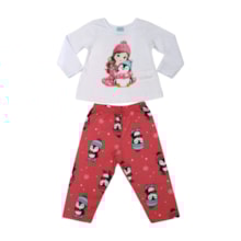 Pijama Malha Longo Estampa Pinguim Brilha no Escuro 1001635 - Kyly