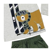 Pijama Malha Longo Estampa Urso Brilha no Escuro 1000878 - Kyly