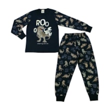 Pijama Malha Longo Estampado Dinossauro 00123 - Angerô