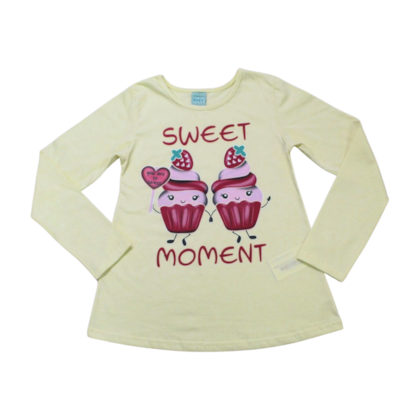 Pijama Malha Longo Feminino Estampa Cupcake Brilha no Escuro 1000863 - Kyly 