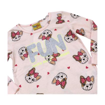 Pijama Malha Longo Feminino Estampa  Fun Brilha no Escuro 23193 - Rollu