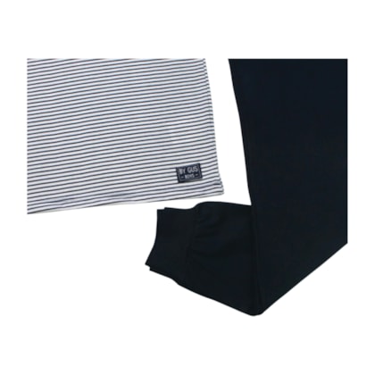 Pijama Malha Longo Masculino Camiseta Listrada 8233- BconB