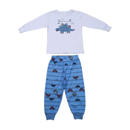 Pijama Malha Longo Masculino Carrinhos 8227  - BconB