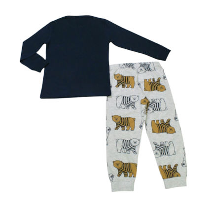 Pijama Malha Longo Masculino Estampa Ursos Brilha no Escuro 1000876 - Kyly 