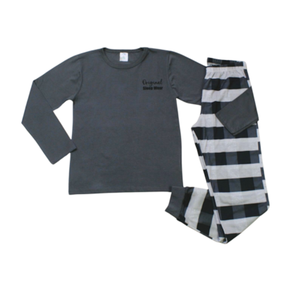 Pijama Malha Longo Xadrez Masculino 6923 - By Gus  