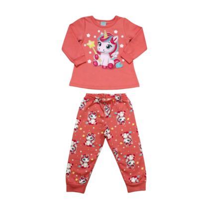 Pijama Moletom Feminino Estampa Unicórnio Brilha no Escuro 1000864 - Kyly 