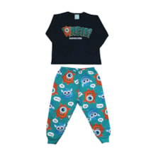 Pijama Moletom Masculino Estampado Monstro Brilha no Escuro 1001653 - Kyly