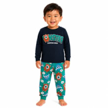 Pijama Moletom Masculino Estampado Monstro Brilha no Escuro 1001653 - Kyly