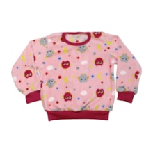 Pijama Pelúcia Feminino Estampado Corujas 8539 - Serelepe