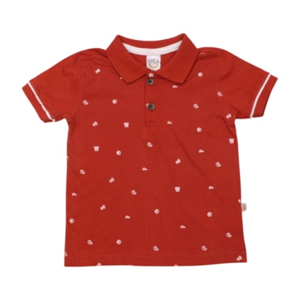 Polo Manga Curta Estampada 19155 - Boca Grande