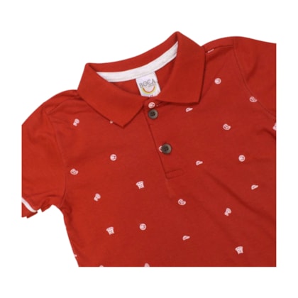 Polo Manga Curta Estampada 19155 - Boca Grande
